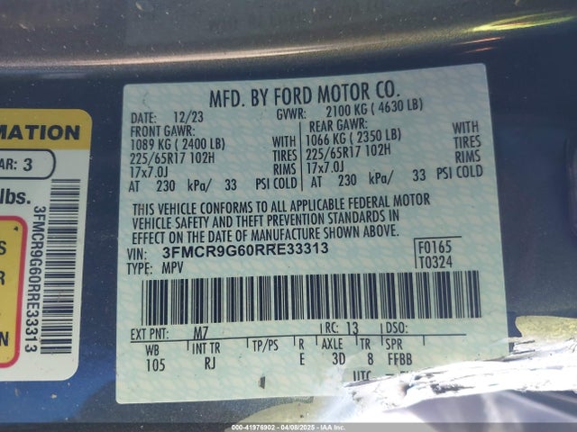 3FMCR9G60RRE33313 Ford Bronco Sport Heritage