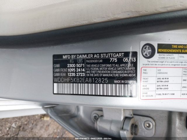 WDDHF5KB2EA812825 Mercedes-Benz E 350