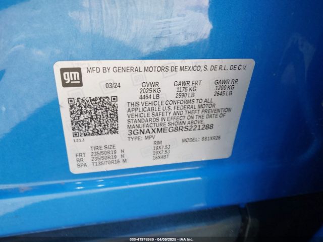 2024 CHEVROLET EQUINOX 3GNAXMEG8RS221288 Photo 8