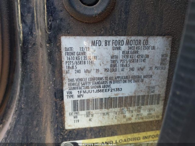 1FMJU1J58EEF21353 Ford Expedition Xlt
