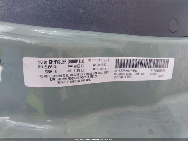 2013 FIAT 500 3C3CFFAR9DT743541 Photo 8