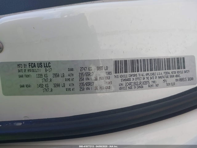 2C4RC1BG2JR103975 Chrysler Pacifica Touring L