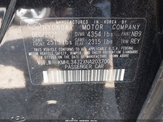 KMHL34J2XNA203700 Hyundai Sonata Limited