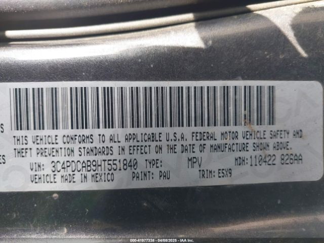3C4PDCAB9HT551840 Dodge JOURNEY SE
