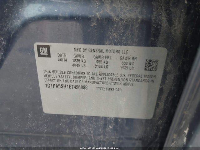 1G1PA5SH1E7456088 Chevrolet Cruze Ls Auto