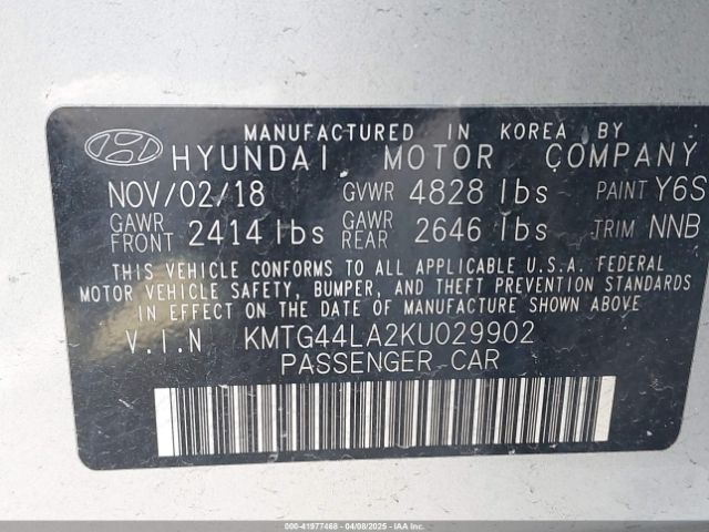 KMTG44LA2KU029902 Genesis G70 2.0t Advanced