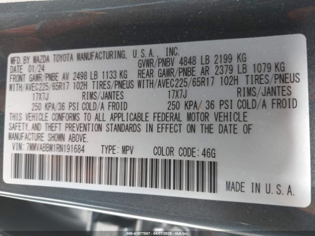 7MMVABBM1RN191684 Mazda Cx-50 2.5 S Preferred