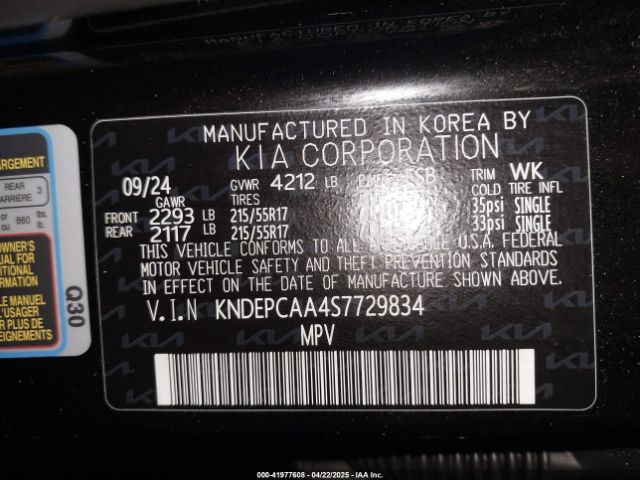 KNDEPCAA4S7729834 KIA Seltos Lx