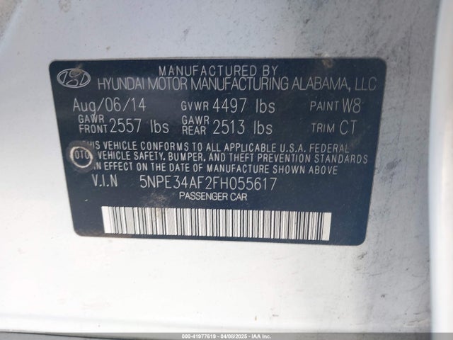 5NPE34AF2FH055617 Hyundai Sonata Sport