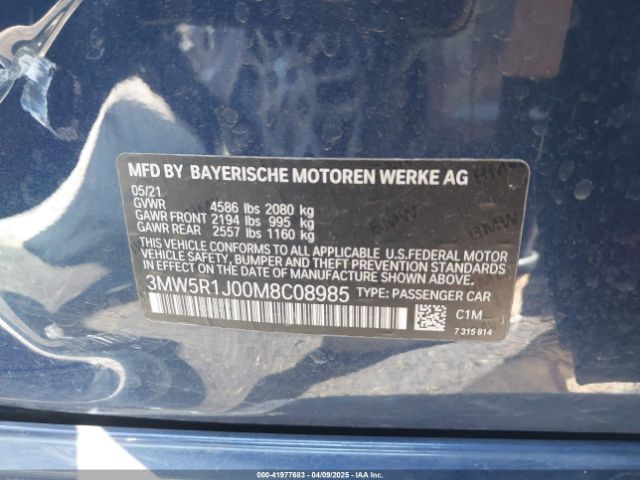 2021 BMW 330I 3MW5R1J00M8C08985 Photo 8