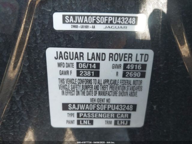 SAJWA0FS0FPU43248 Jaguar Xf 2.0t Premium