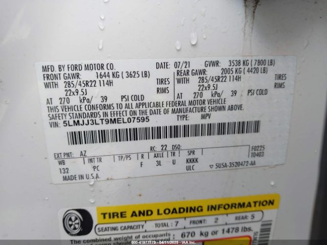 2021 LINCOLN NAVIGATOR 5LMJJ3LT9MEL07595 Photo 8