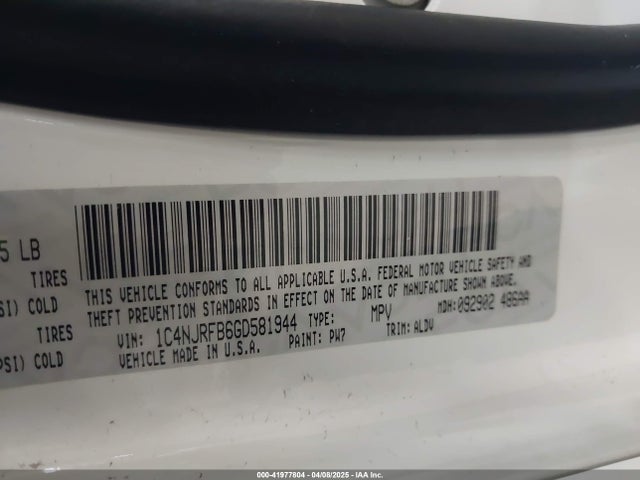 1C4NJRFB6GD581944 Jeep Patriot High Altitude Edition