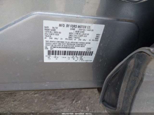 2FMPK4K95NBA62894 Ford Edge Titanium
