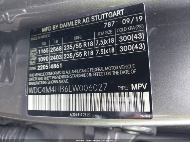 2020 MERCEDES-BENZ GLB 250 WDC4M4HB6LW006027 Photo 8