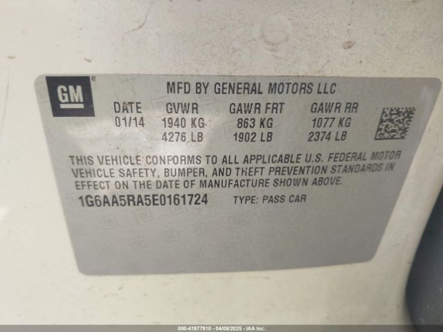 1G6AA5RA5E0161724 Cadillac Ats Standard