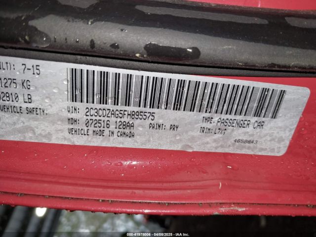 2C3CDZAG5FH895575 Dodge Challenger Sxt
