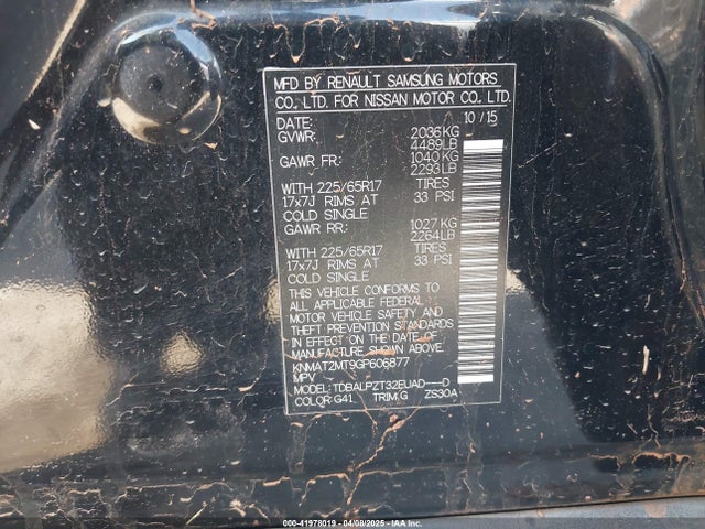 Nissan ROGUE S 2016 KNMAT2MT9GP606877 Image 9