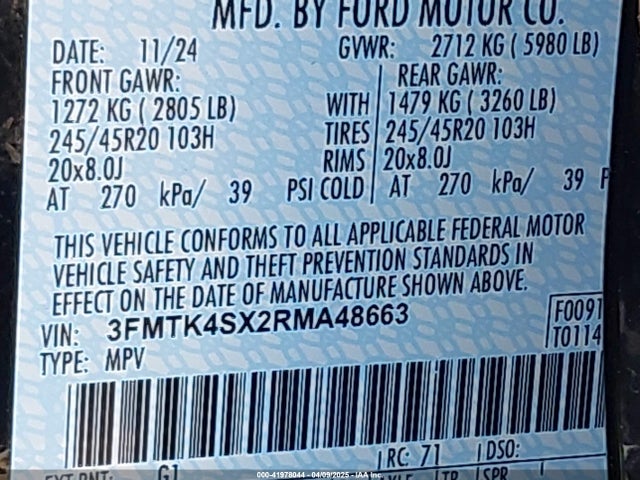 Ford Mustang Mach-e Gt 2024 3FMTK4SX2RMA48663 Image 9