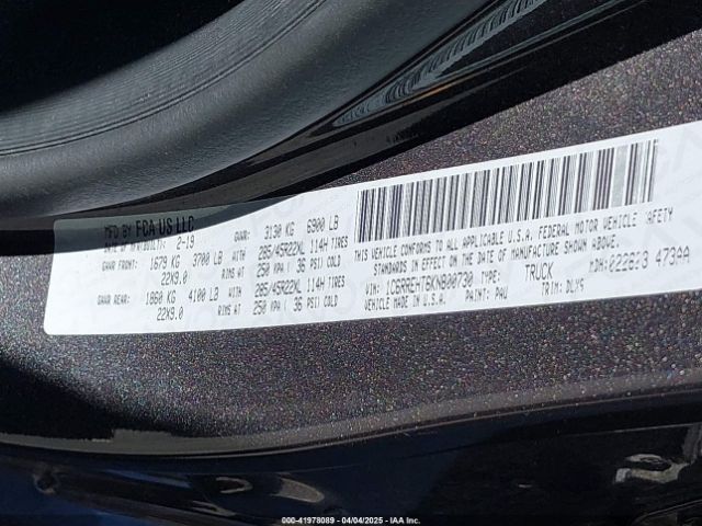 1C6RREHT6KN800730 RAM 1500 Limited  4x2 5'7 Box