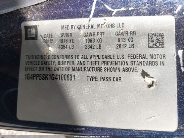 1G4PP5SK1G4100631 Buick Verano