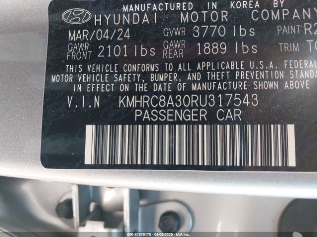 KMHRC8A30RU317543 Hyundai Venue Sel
