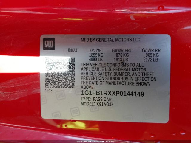 2023 CHEVROLET CAMARO 1G1FB1RXXP0144149 Photo 8