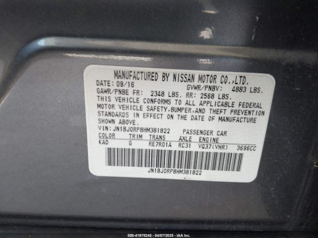 2017 INFINITI QX50 JN1BJ0RP8HM381822 Photo 8