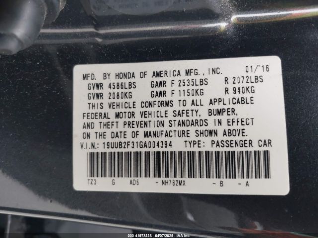 2016 ACURA TLX 19UUB2F31GA004394 Photo 8