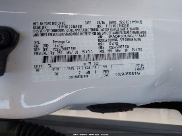 1FADP5CU8GL118451 Ford C-max Energi Sel
