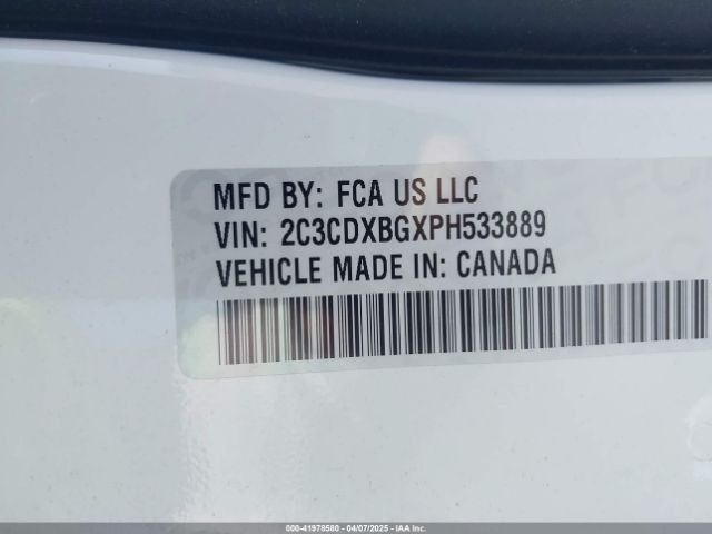 2C3CDXBGXPH533889 Dodge Charger Sxt