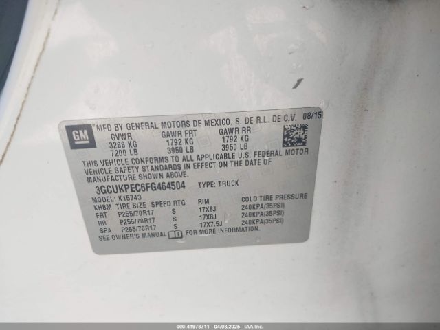 3GCUKPEC6FG464504 Chevrolet Silverado 1500 Ls