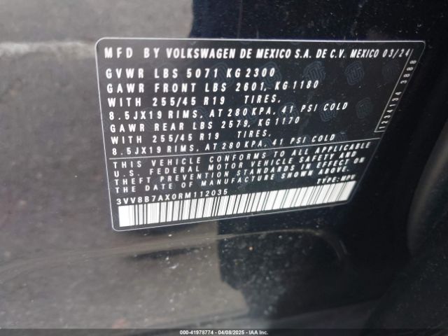 3VV8B7AX0RM112035 Volkswagen Tiguan 2.0t Se R-line Black