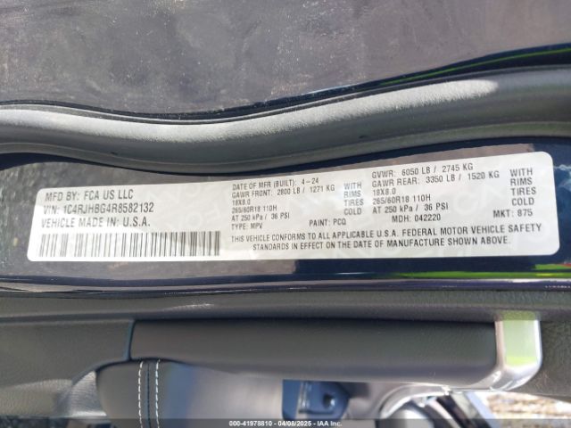1C4RJHBG4R8582132 Jeep Grand Cherokee Limited 4x4