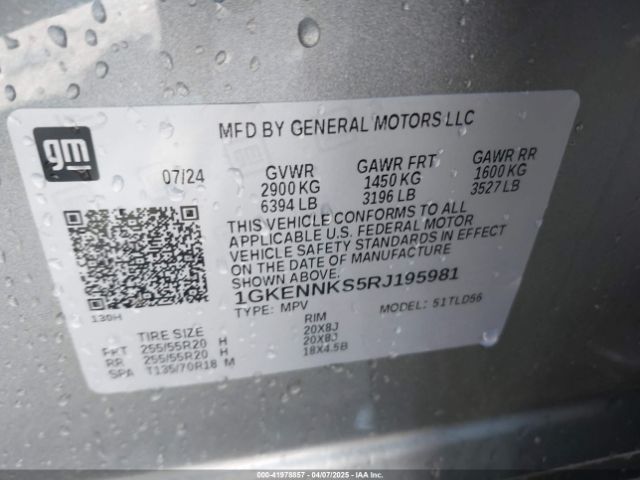 1GKENNKS5RJ195981 GMC Acadia Awd Elevation