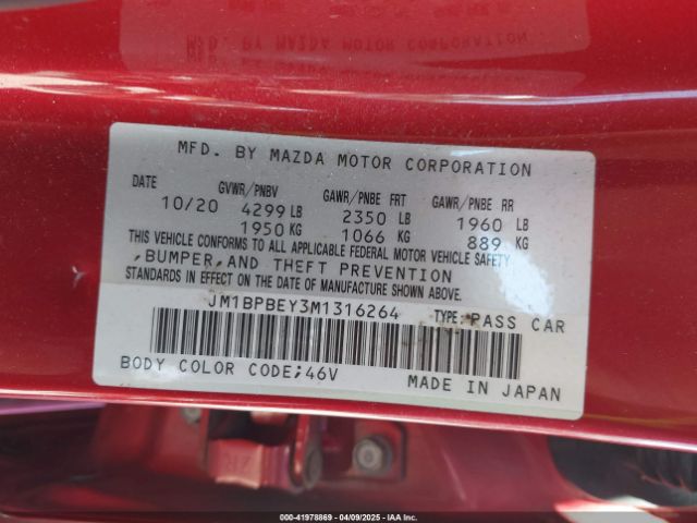 JM1BPBEY3M1316264 Mazda Mazda3 2.5 Turbo Premium Plus