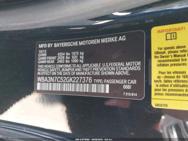 WBA3N7C52GK227376 BMW 428i