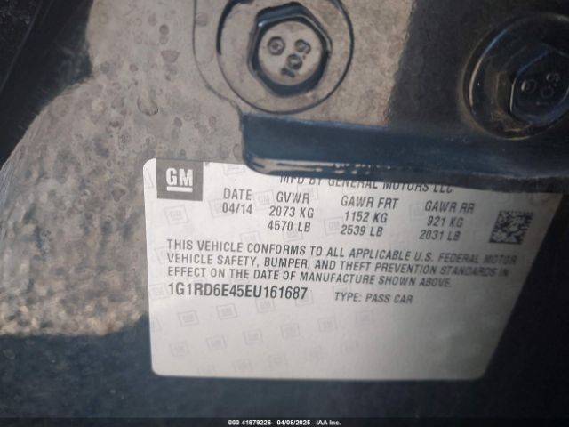 1G1RD6E45EU161687 Chevrolet Volt