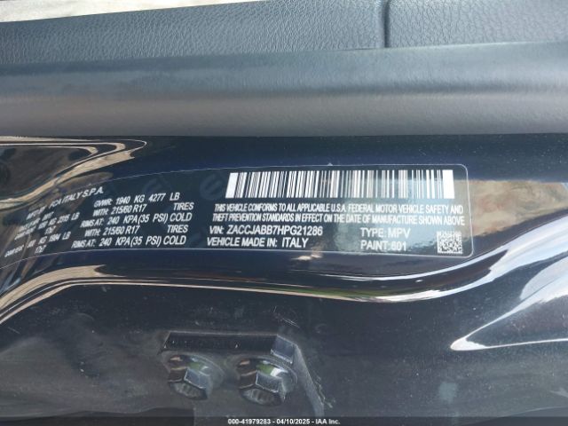 ZACCJABB7HPG21286 Jeep Renegade Latitude Fwd