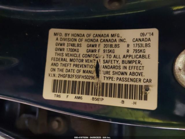 2HGFB2F55FH502964 Honda Civic Lx
