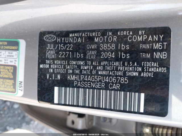 KMHLP4AG5PU406785 Hyundai Elantra Limited