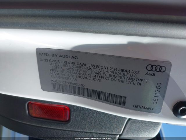 WAUABCF56PA039597 Audi A5 Sportback Premium 40 Tfsi Quattro S Tronic