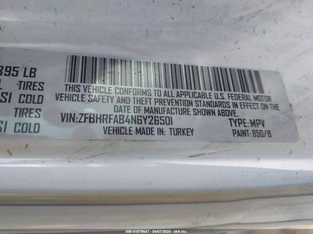ZFBHRFAB4N6Y26501 RAM Promaster City Cargo Van