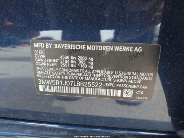 3MW5R1J07L8B25522 BMW 330I