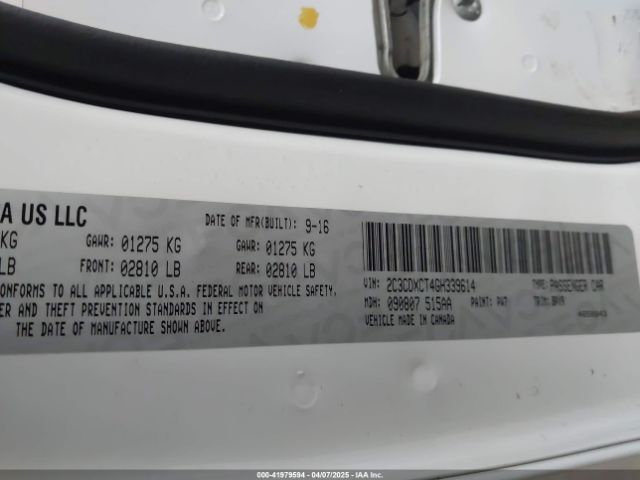 2C3CDXCT4GH339614 Dodge CHARGER R/T