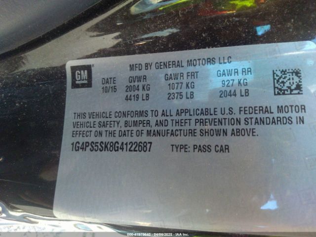 1G4PS5SK8G4122687 Buick Verano Leather Group