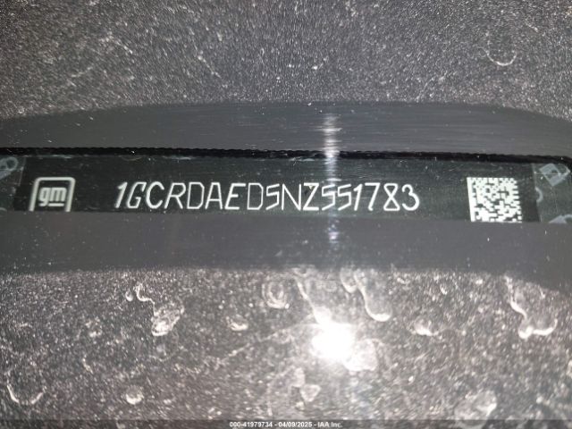 1GCRDAED5NZ551783 Chevrolet Silverado 1500 4wd Double Cab Standard Bed Wt