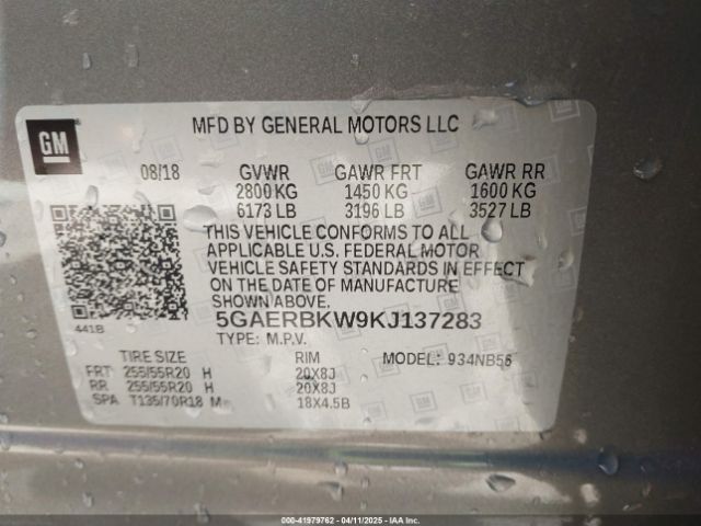 5GAERBKW9KJ137283 Buick Enclave Fwd Essence