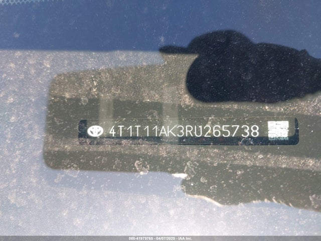 4T1T11AK3RU265738 Toyota CAMRY SE