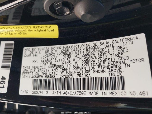 3TMJU4GN0EM160403 Toyota Tacoma Prerunner V6